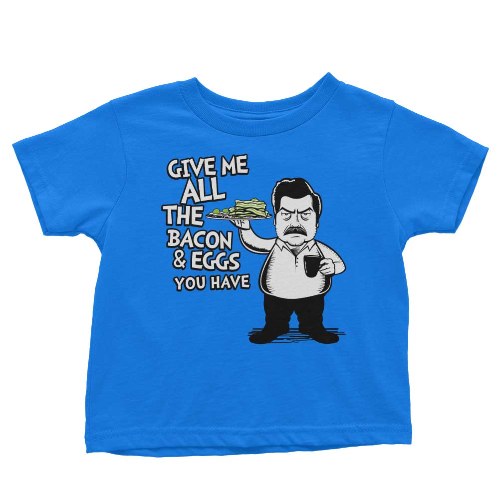 Tom Trager's Youth Apparel: Bacon and Eggs T-Shirts & Onesies