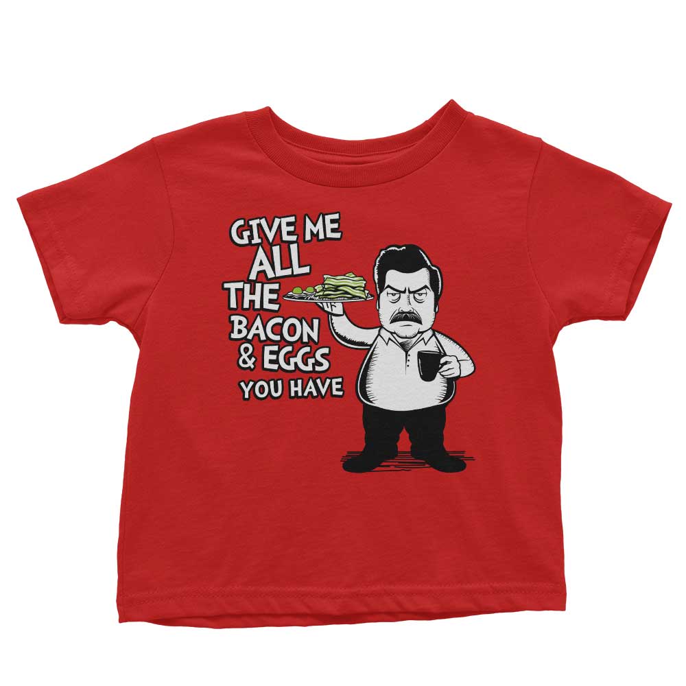 Tom Trager's Youth Apparel: Bacon and Eggs T-Shirts & Onesies