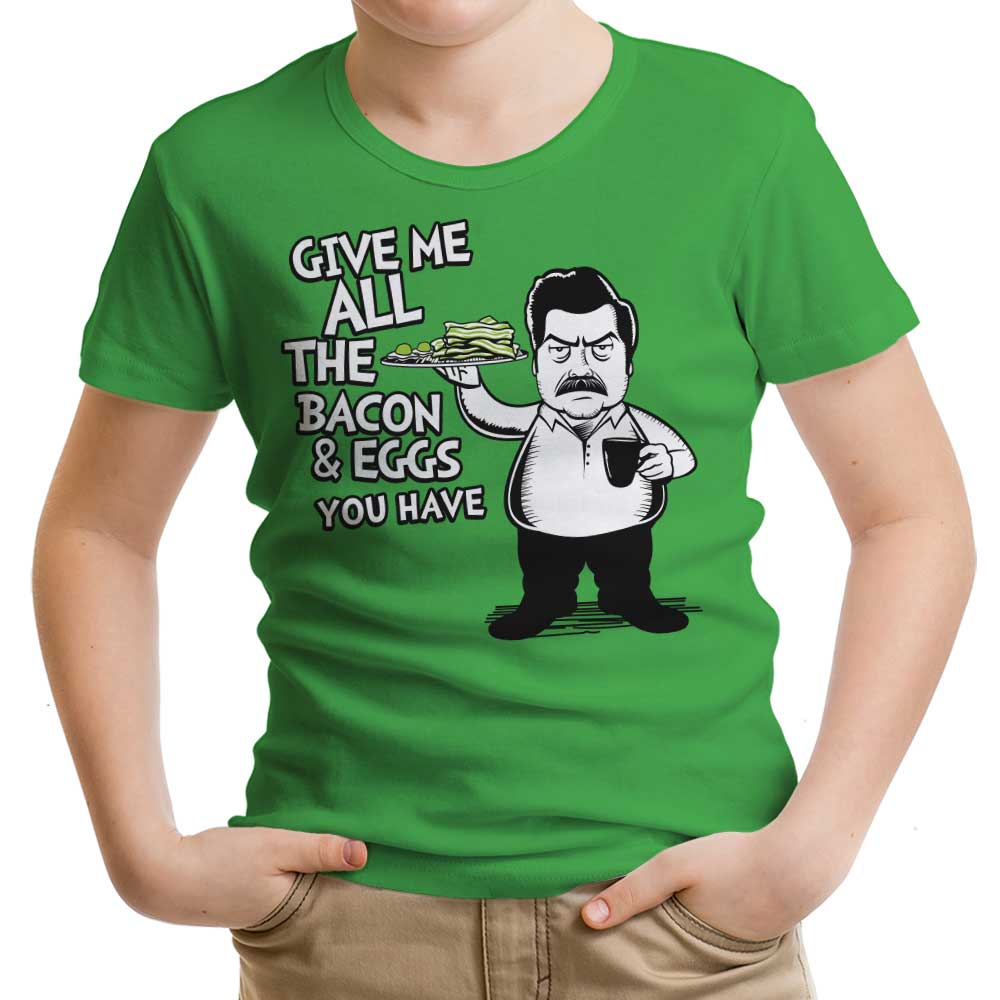 Tom Trager's Youth Apparel: Bacon and Eggs T-Shirts & Onesies