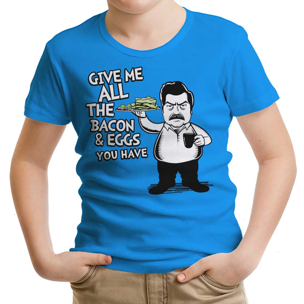 Tom Trager's Youth Apparel: Bacon and Eggs T-Shirts & Onesies