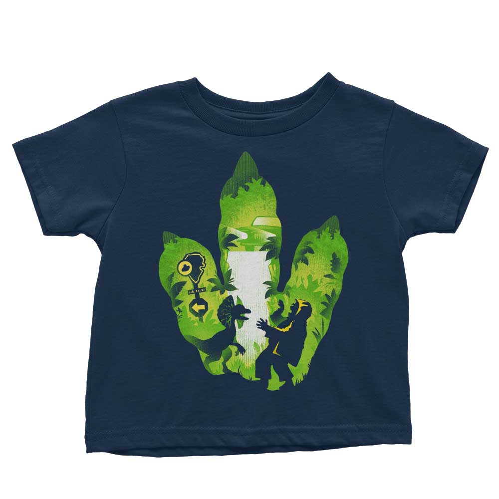 Youth Dilophosaurus Footprint Apparel from Alemaglia