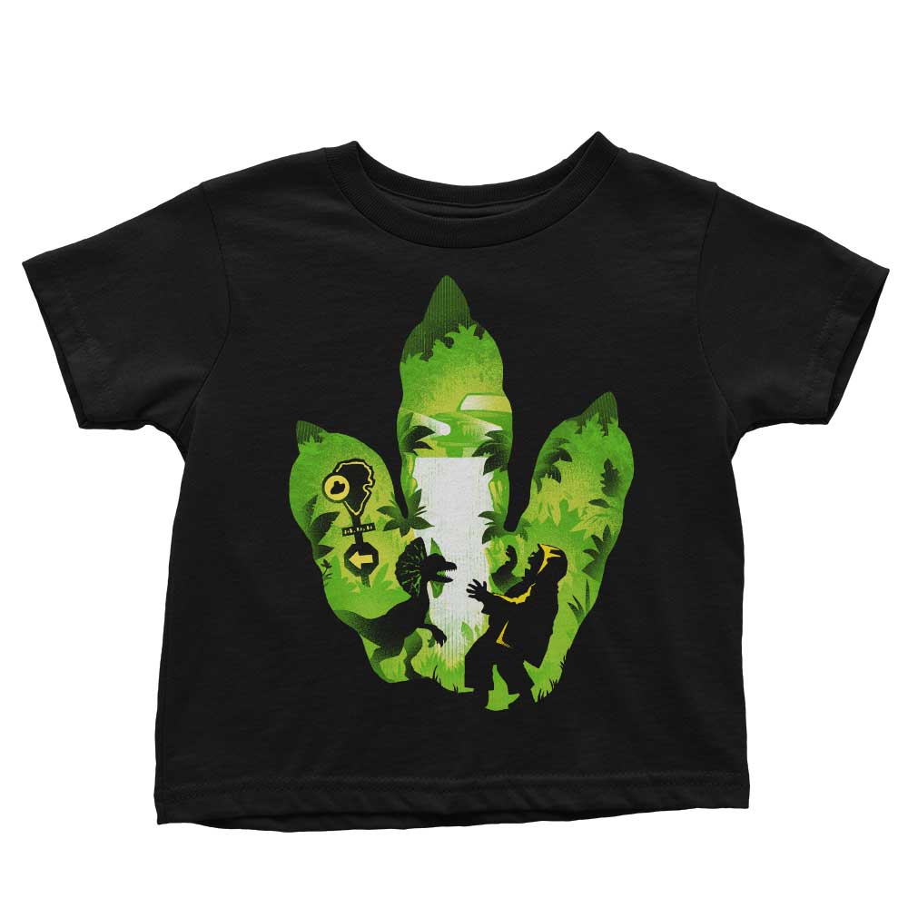 Youth Dilophosaurus Footprint Apparel from Alemaglia